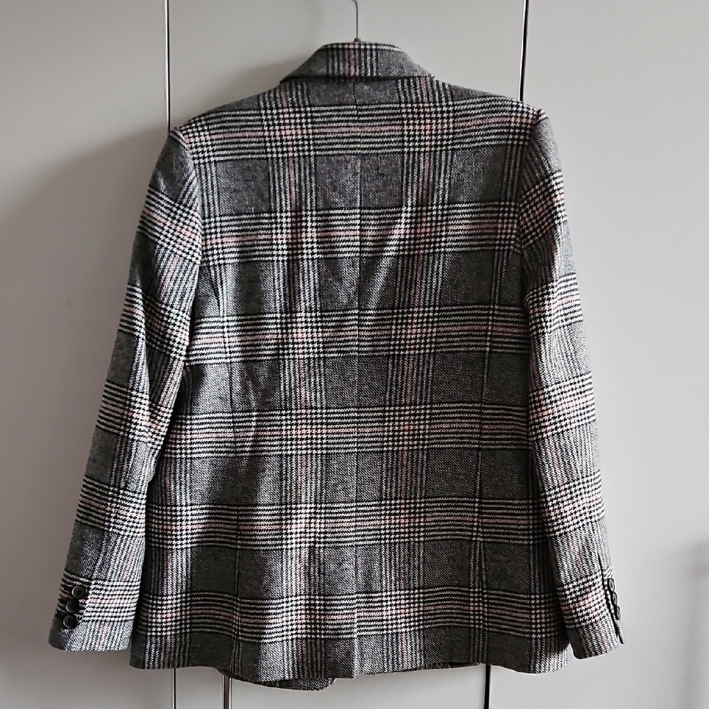 Anine Bing Size S Black and White Checkered Blazer - Picture 7 of 9
